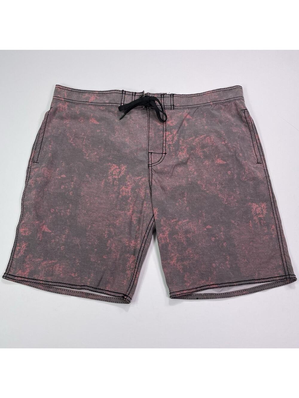 NWT True Religion Swim Trunks Men’s 38 Tie Dye Red 9” Inseam Board Shorts $99